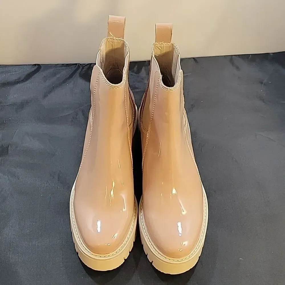 BRAND NEW DOLCE VITA CAFE PATENT HUEY LUG BOOTS